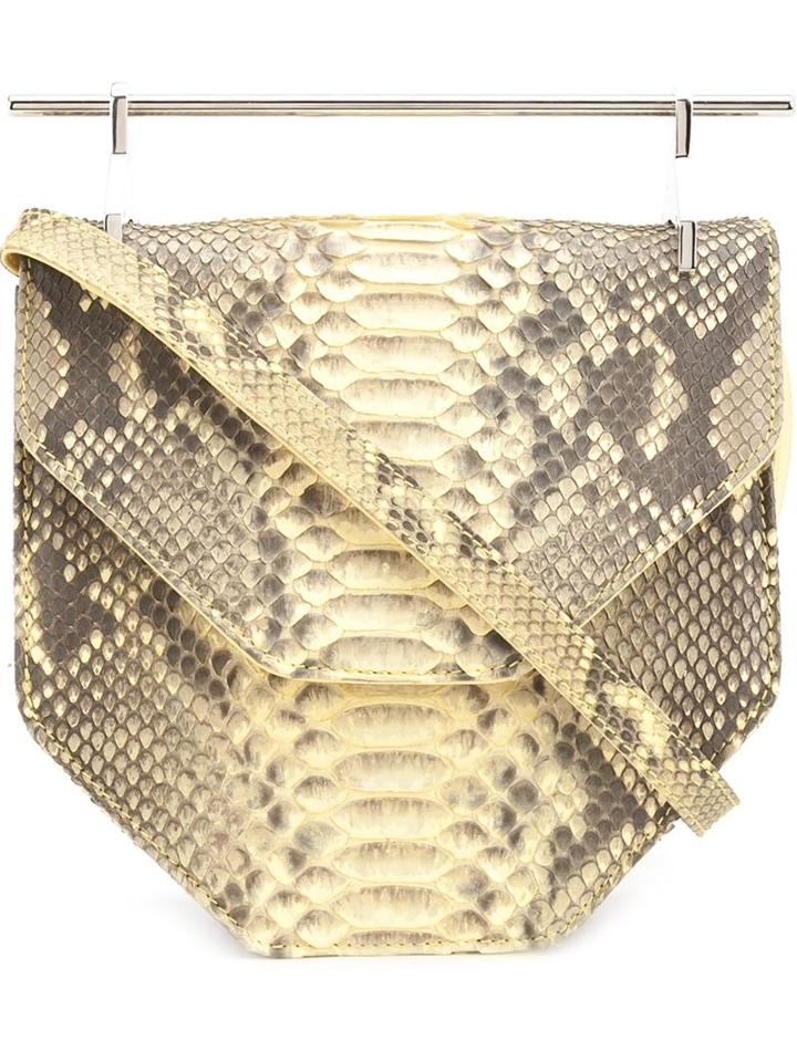 M2malletier Snake Effect Crossbody Bag