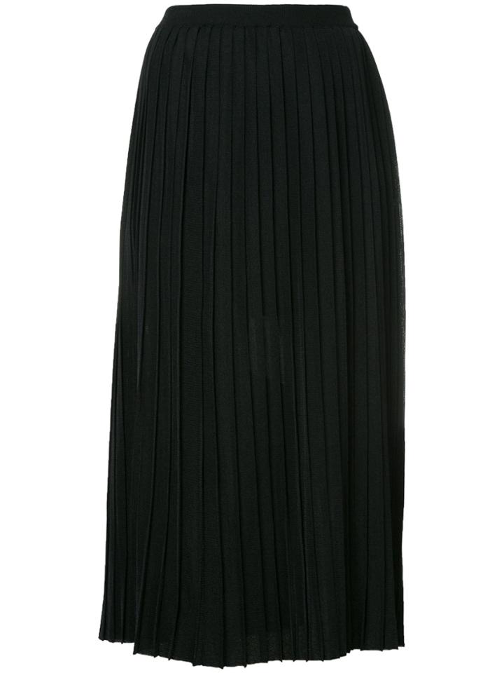 Le Ciel Bleu Pleated Knit Skirt - Black