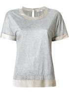 Peserico Satin Trimming T-shirt - Grey