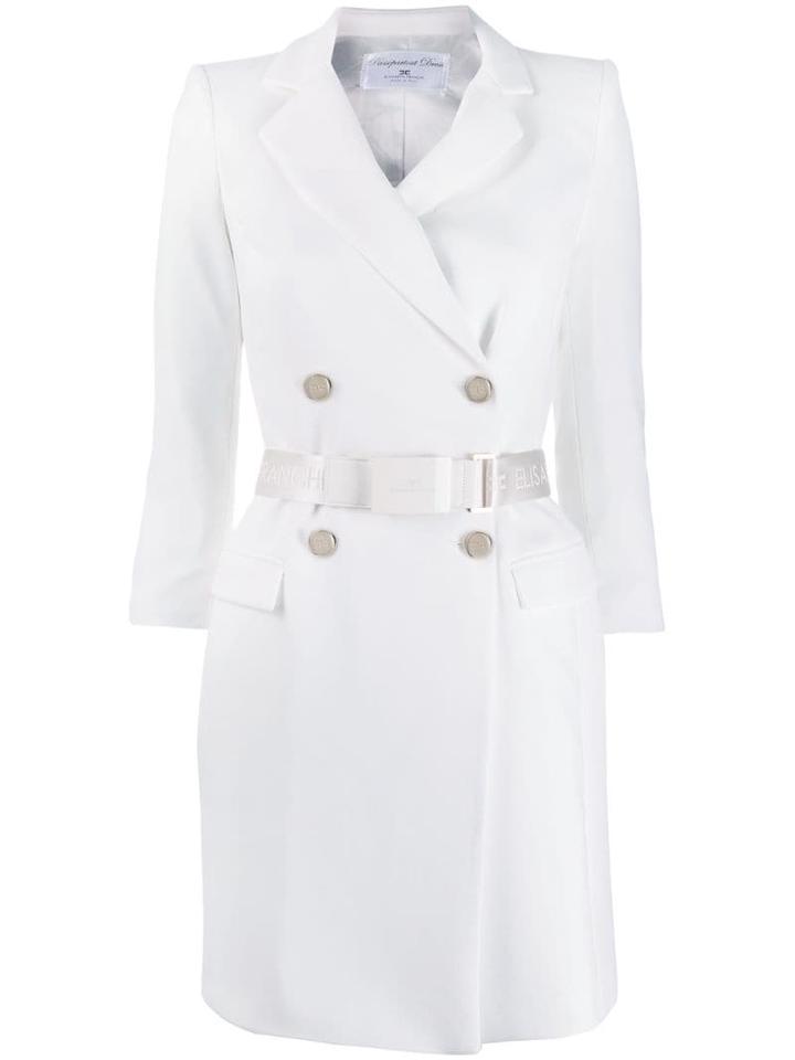 Elisabetta Franchi Fitted Jacket-dress - White