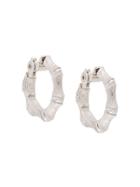 Monet Pre-owned 1980s Bamboo Earrings - Silver