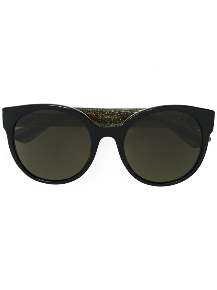 Gucci Eyewear Web Arm Round Sunglasses - Green