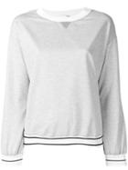 Fabiana Filippi Striped Hem Sweatshirt - Grey