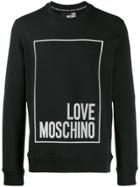 Love Moschino Logo Plaque Sweatshirt - Black