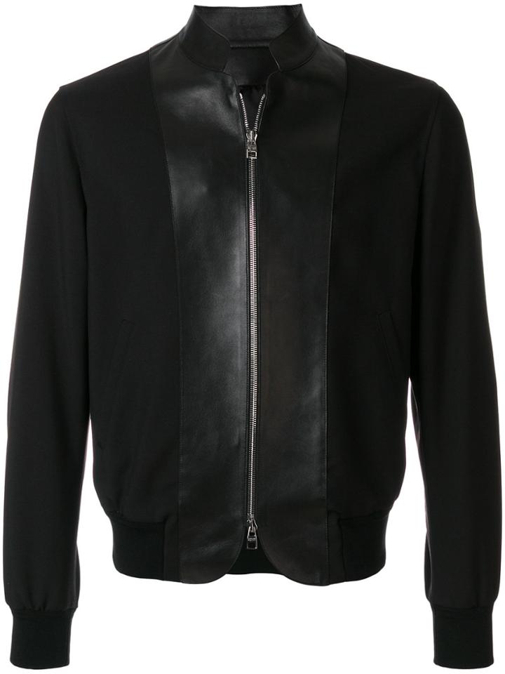 Alexander Mcqueen Curved Bomber Jacket - Black