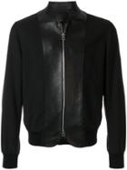 Alexander Mcqueen Curved Bomber Jacket - Black