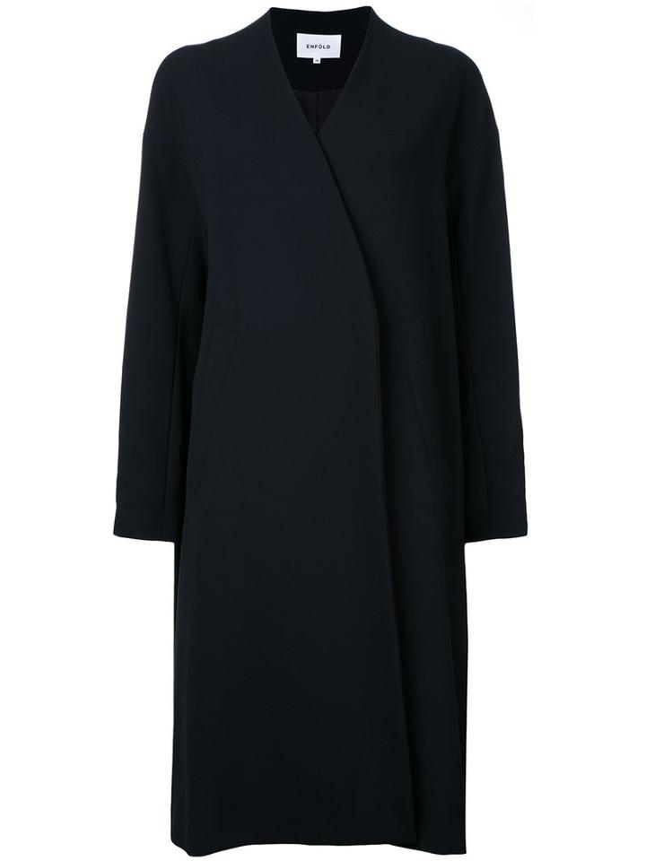 Enföld Single Breasted Coat, Women's, Size: 36, Black, Polyester/polyurethane/rayon