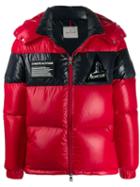 Moncler Logo Patch Padded Jacket - Red
