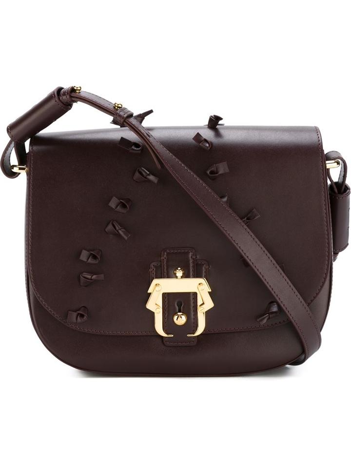 Paula Cademartori 'babeth' Knot Detail Saddle Cross Body Bag