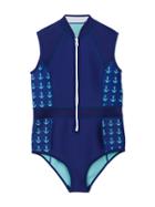 Duskii Girl Abby Tank Swimsuit - Blue