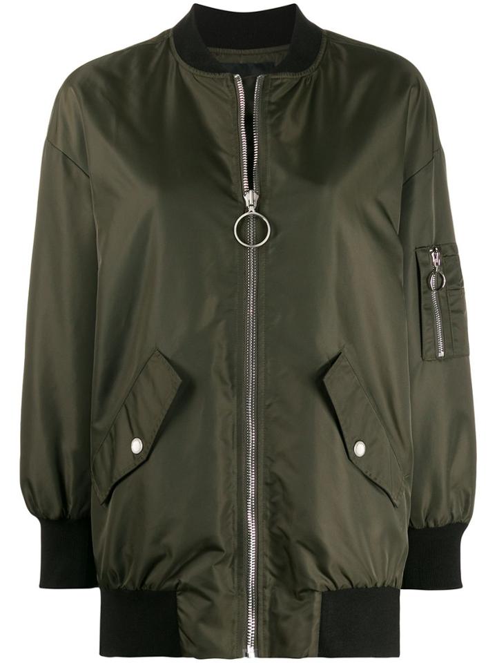 Ermanno Ermanno Zipped Bomber Jacket - Green