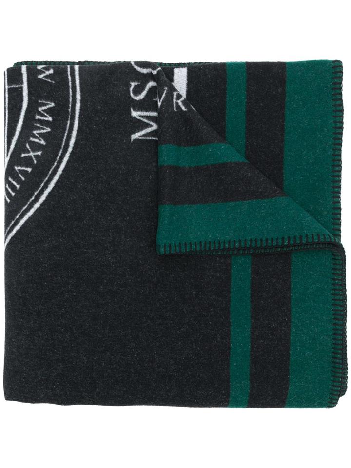 Msgm Patterned Shawl - Black
