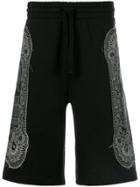 Les Benjamins Lace Print Track Shorts - Blue
