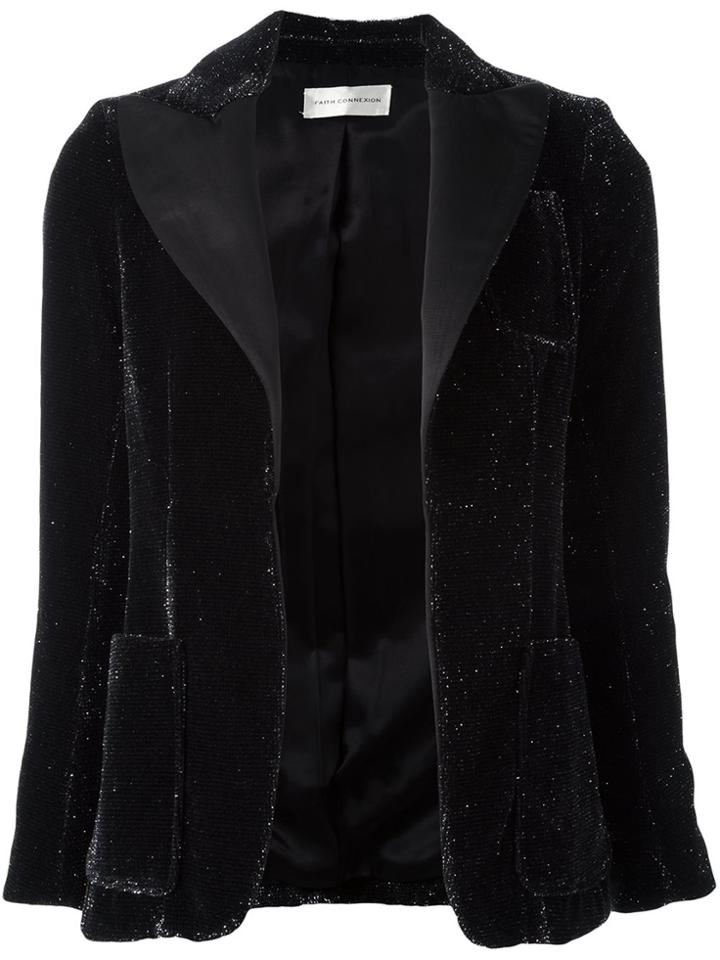 Faith Connexion Peaked Lapel Blazer - Black