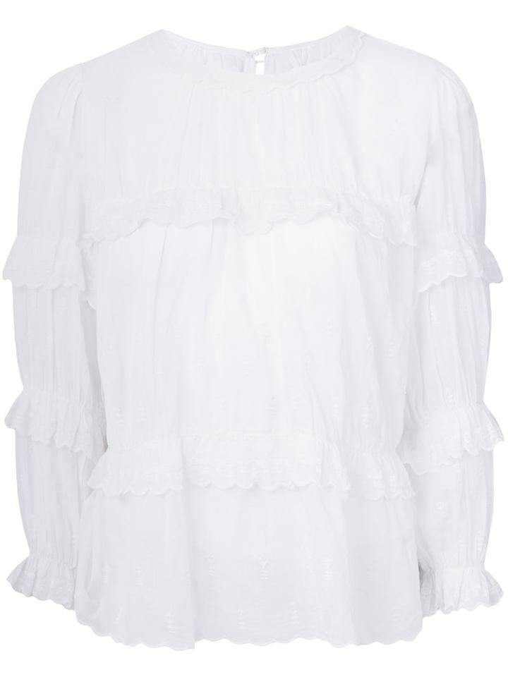 Isabel Marant Étoile - Ruffled Top - Women - Cotton - 36, White, Cotton