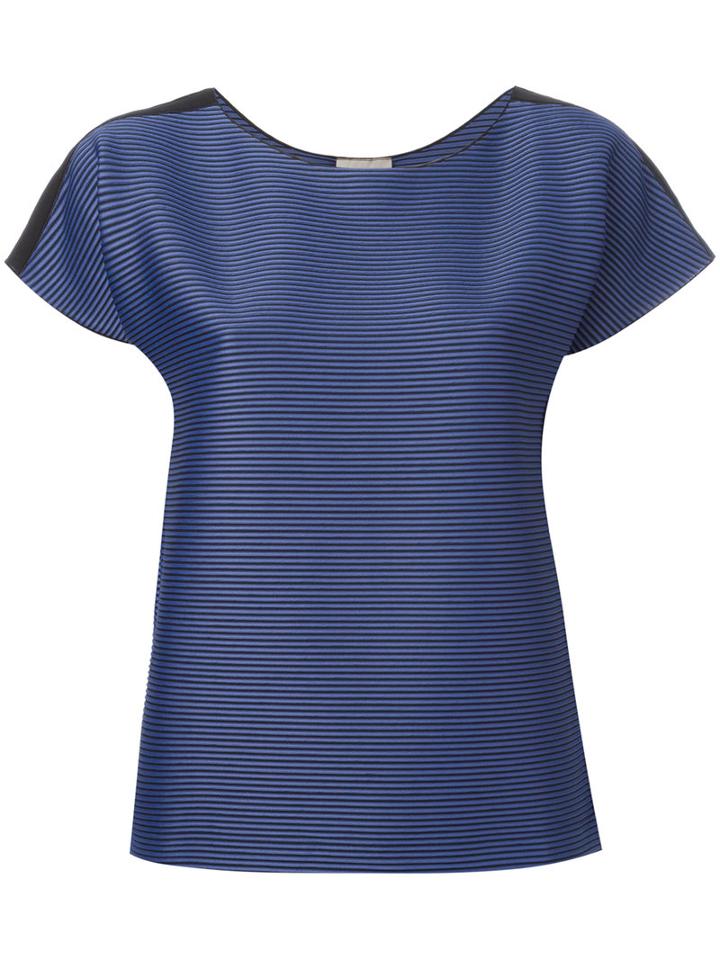 Armani Collezioni Striped T-shirt, Women's, Size: 46, Pink/purple, Polyester/spandex/elastane