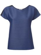 Armani Collezioni Striped T-shirt, Women's, Size: 46, Pink/purple, Polyester/spandex/elastane