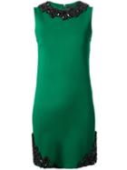 Dsquared2 Embellished Shift Dress, Women's, Size: Small, Green, Brass/viscose/polyamide/spandex/elastane