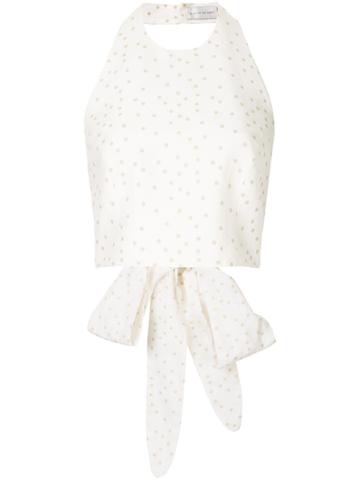 Rebecca Vallance Holliday Bow Tie Top - White
