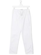 Dondup Kids Teen Drawstring-waist Trousers - White