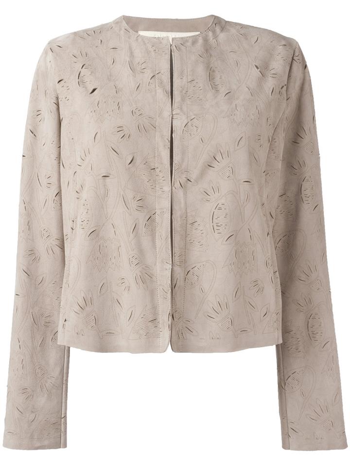 Drome - Zipped Jacket - Women - Leather - L, Women's, Nude/neutrals, Leather