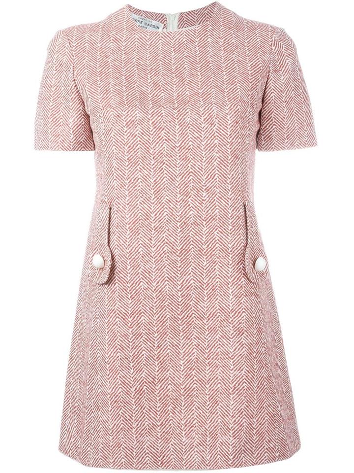 Pierre Cardin Vintage Herringbone Print Dress