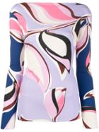 Emilio Pucci Graphic Print Long Sleeve Top - Pink