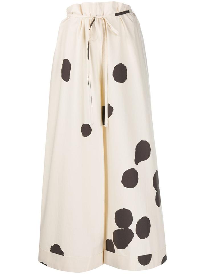 Daniela Gregis Cropped Palazzo Pants - Neutrals