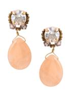Serpui Embellished Earrings, Women's, Rose