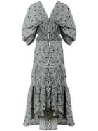 Jonathan Simkhai Vichy Elasticated Dress - Grey