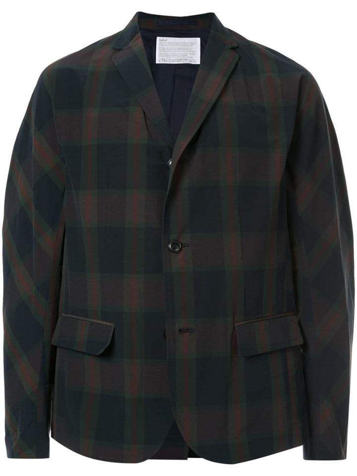 Kolor Checked Single-breasted Blazer - Green