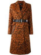 Misbhv 'leopard' Coat, Women's, Size: Small, Yellow/orange, Cotton/polyester/acetate/polyacrylic