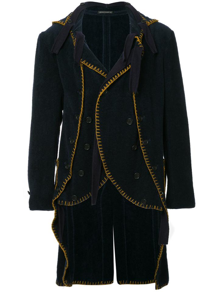 Yohji Yamamoto Vintage Buttoned Fishtail Jacket - Blue