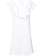 Cecilie Copenhagen V-back Ruffled Dress - White