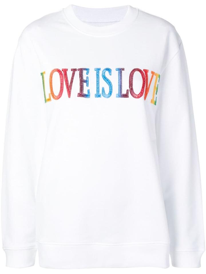 Alberta Ferretti 'love Is Love' Sweatshirt - White