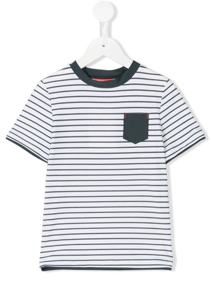Sunuva - Short Sleeve Striped T-shirt - Kids - Polyamide - 3 Yrs, White