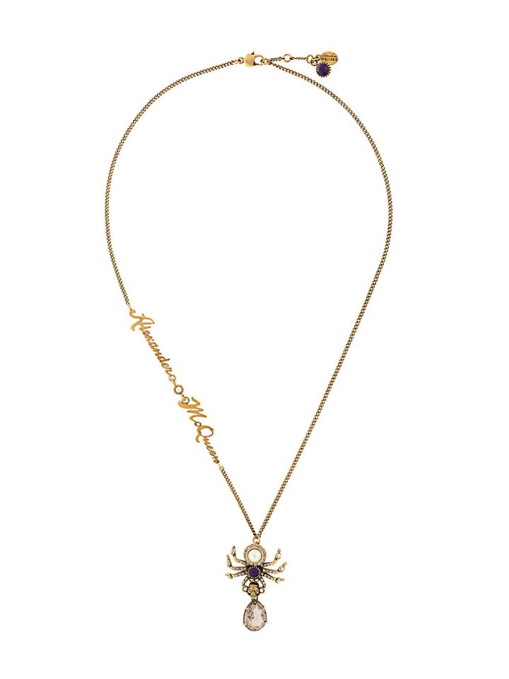 Alexander Mcqueen Spider Necklace - Metallic