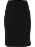 Boutique Moschino Short Pencil Skirt, Women's, Size: 46, Black, Polyester/triacetate