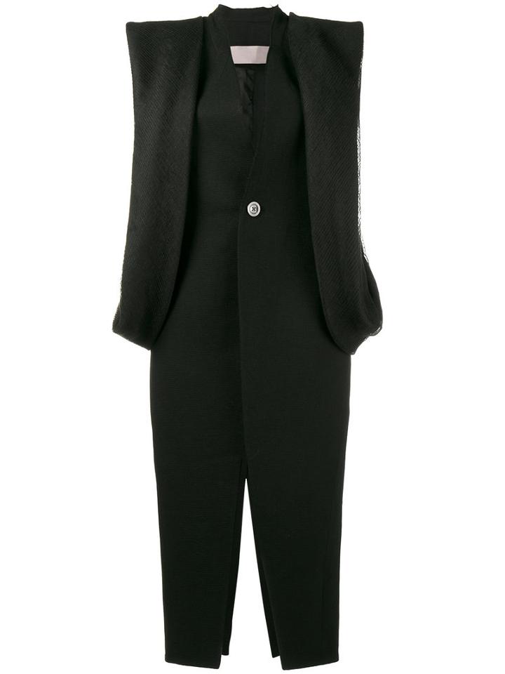 Rick Owens - Wreathed Coat - Women - Cotton/linen/flax/cupro - 40, Black, Cotton/linen/flax/cupro