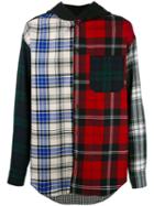 Alexander Wang Multi Check Hooded Shirt, Men's, Size: 48, Cotton/polyester/wool