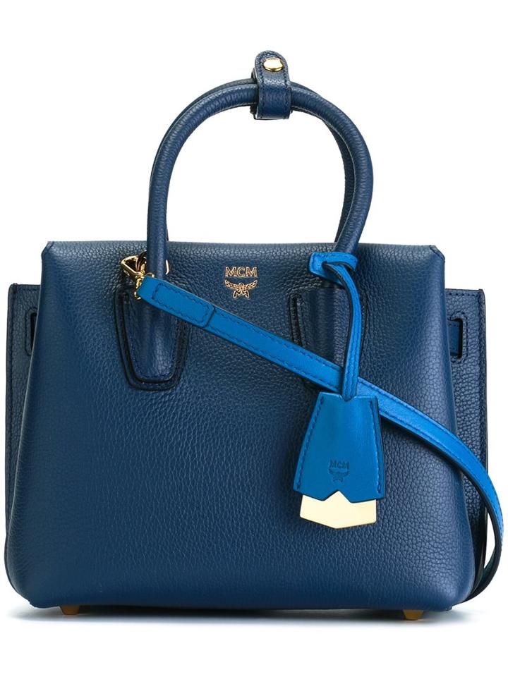 Mcm Mini 'milla' Tote, Women's, Blue