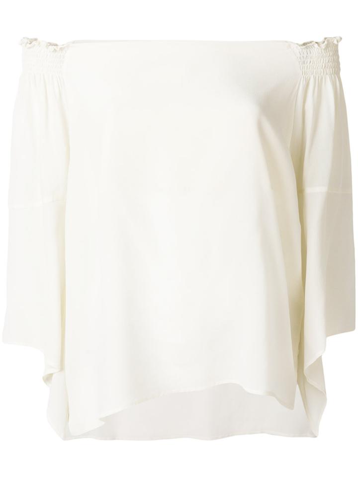 Semicouture Off The Shoulder Blouse - Nude & Neutrals