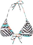 Blue Man Printed Triangle Bikini Top, Women's, Size: G, Polyamide/spandex/elastane