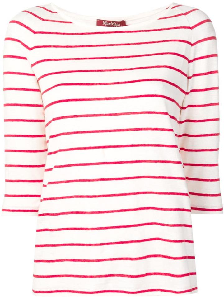 Max Mara Studio Bateau Stripe Top - Neutrals
