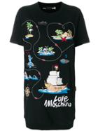 Love Moschino Print Logo-patch T-shirt Dress - Black