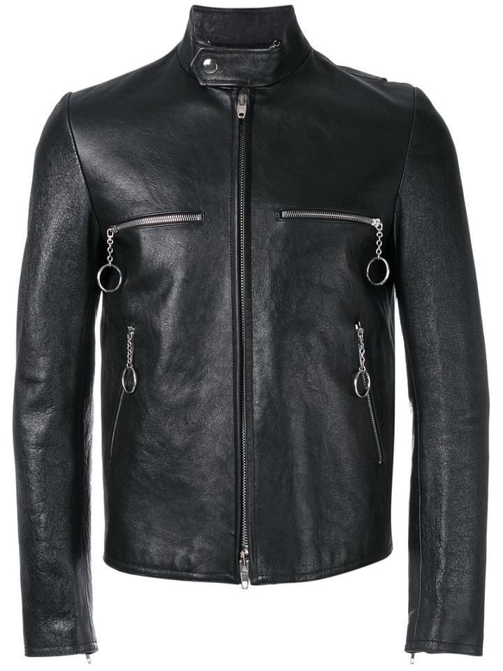 Balenciaga Perfecto Jacket, Men's, Size: 52, Black, Lamb Skin/cupro