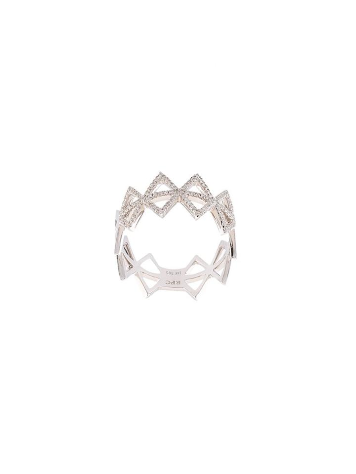 Ef Collection Multi Triangle Ring, Women's, Size: 8, Grey