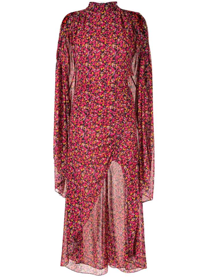 Camilla And Marc Lilia Floral Ruched Dress - Red