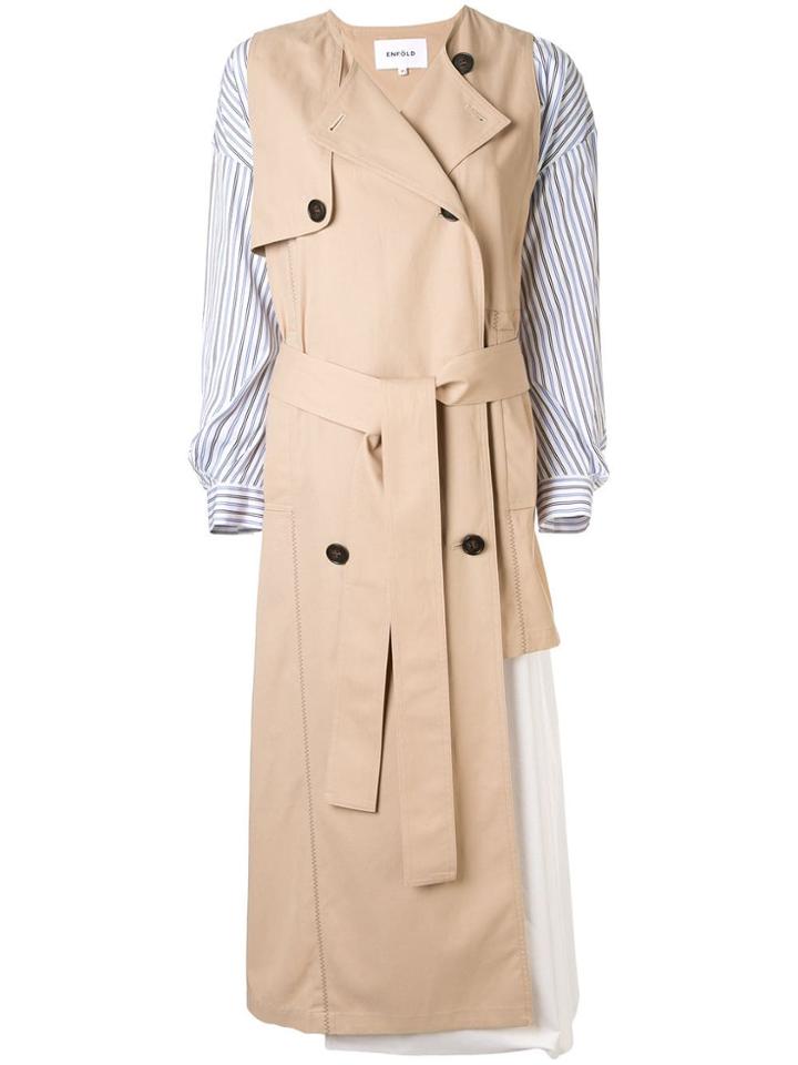 Enföld Trench Style Dress - Brown