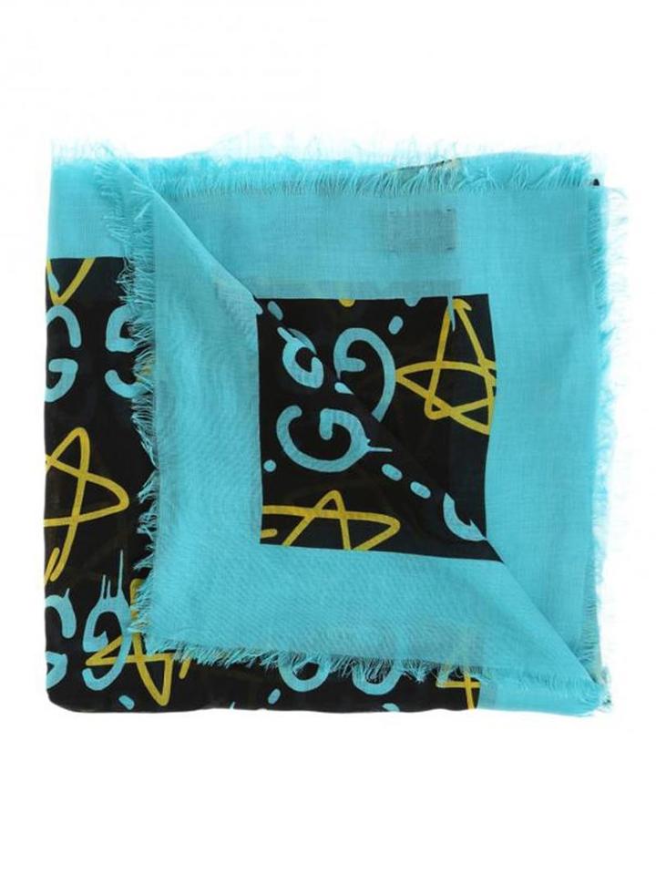Gucci Guccighost Print Scarf, Women's, Modal